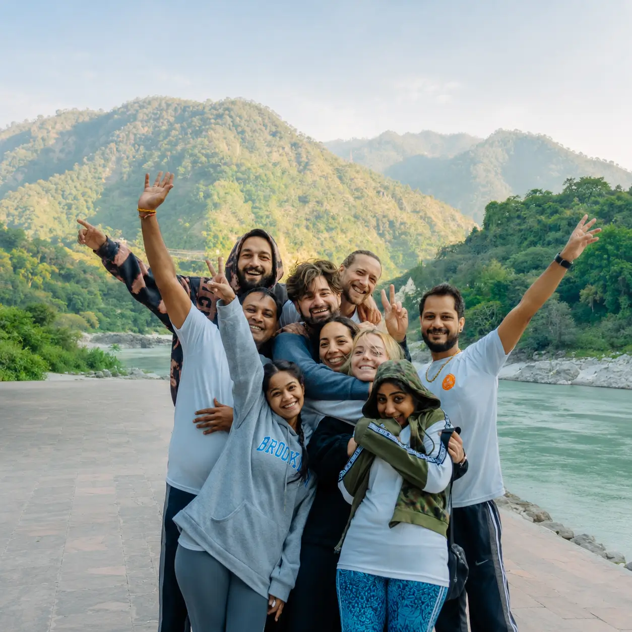 Yoga practice at Rishikesh Yog Kendra