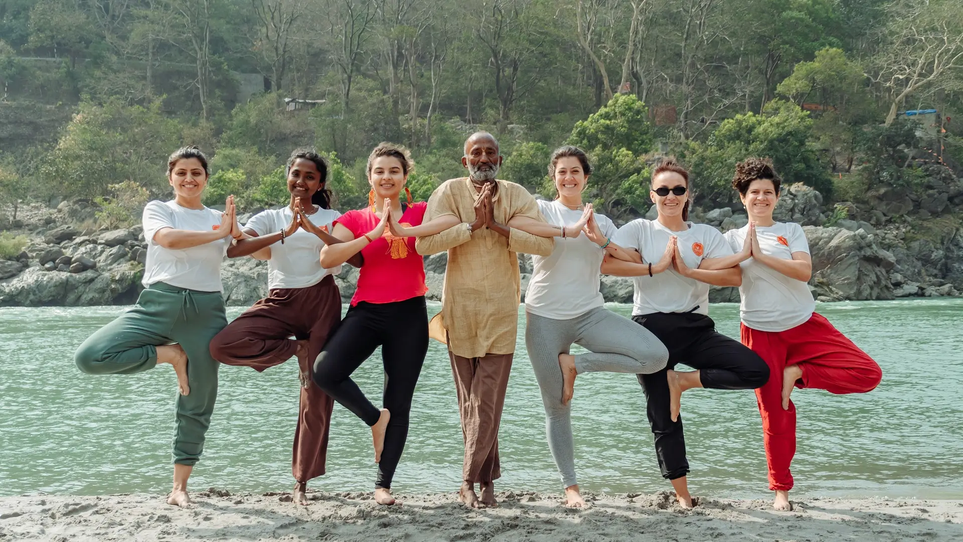 Peaceful yoga retreat in nature