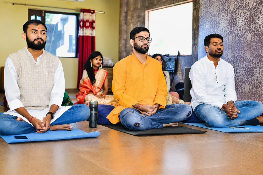 Graduating students of Rishikesh Yog Kendra