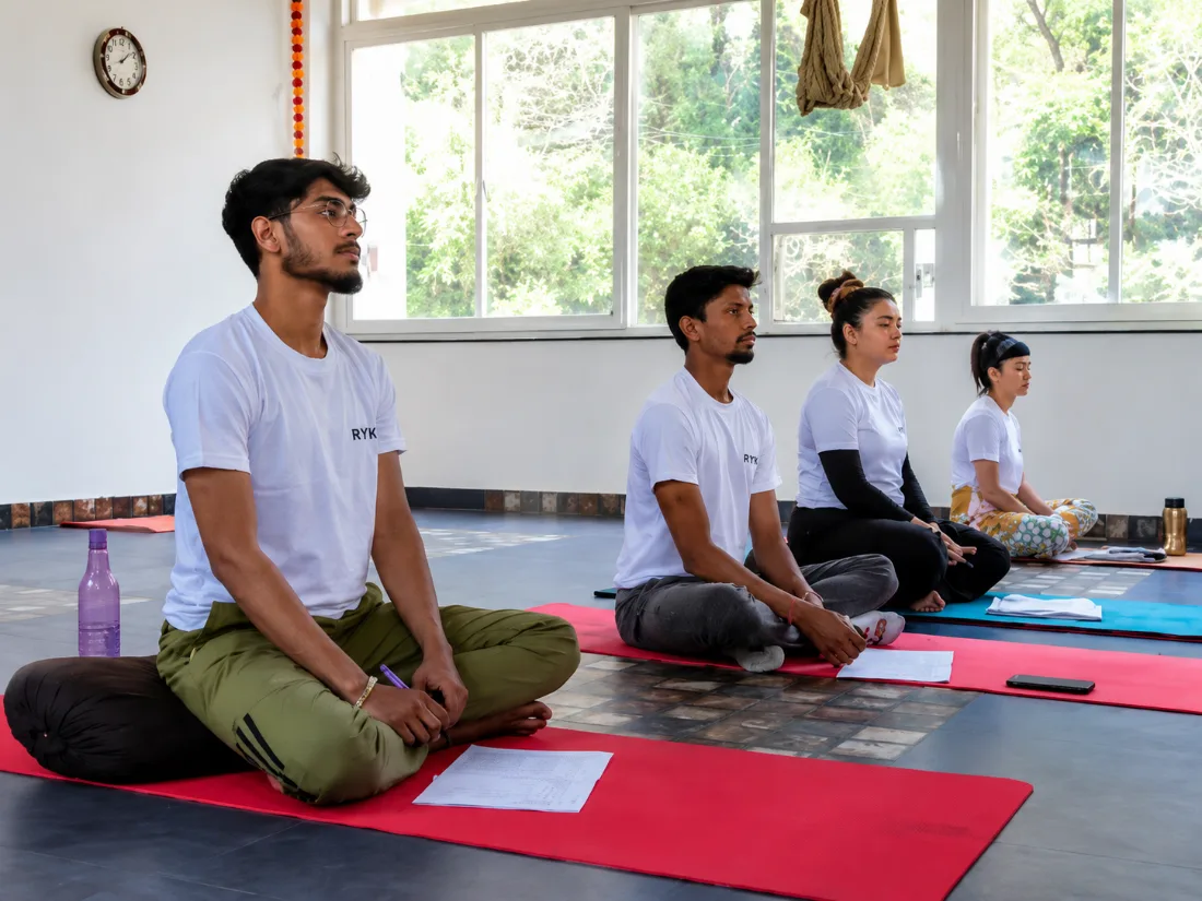 Philosophy session taught from Rishikesh