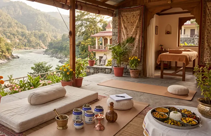 Satvic meals prepared during the Panchakarma & Ayurveda retreat
