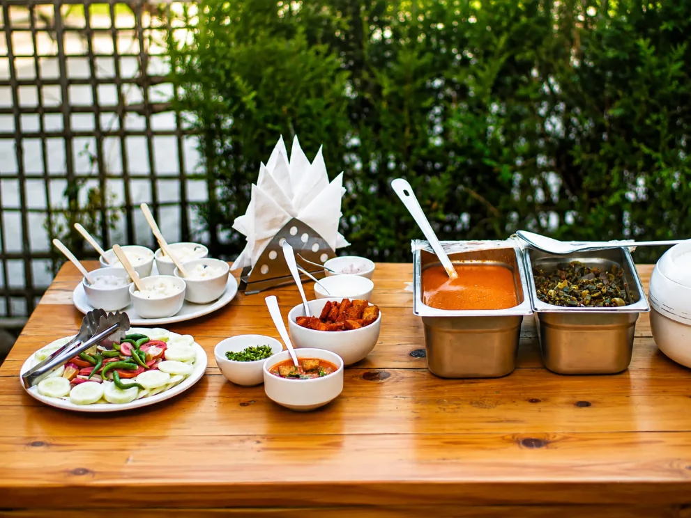 Fresh seasonal ingredients prepared for the cleansing diet