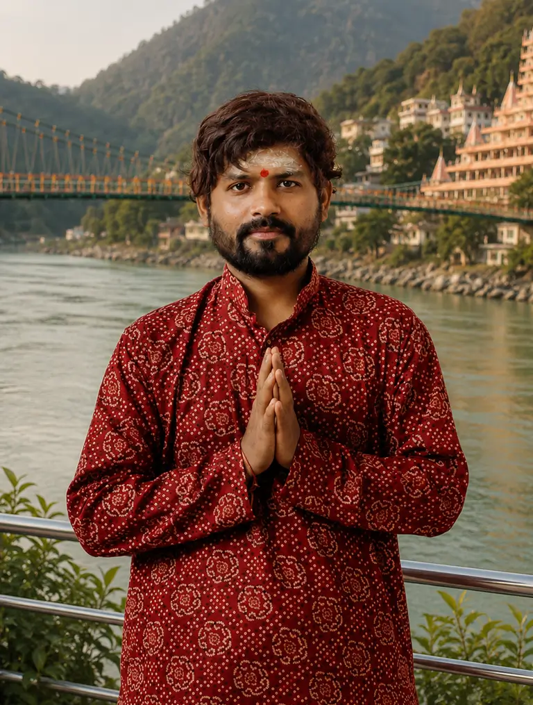 Vimlesh Joshi Ji, yoga teacher at Rishikesh Yog Kendra