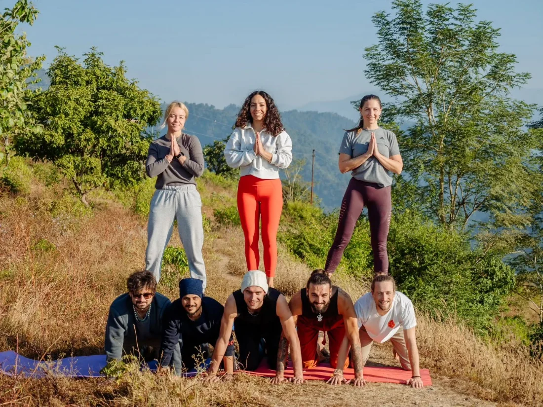 Practice on the banks of the Ganga