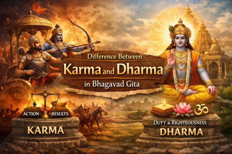 Difference Between Karma and Dharma in Bhagavad Gita-