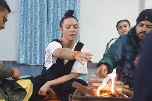 200 hour yoga ttc in rishikesh- Pooja Ceremony
