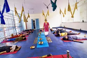 sound healing session in rishikesh yog kendra